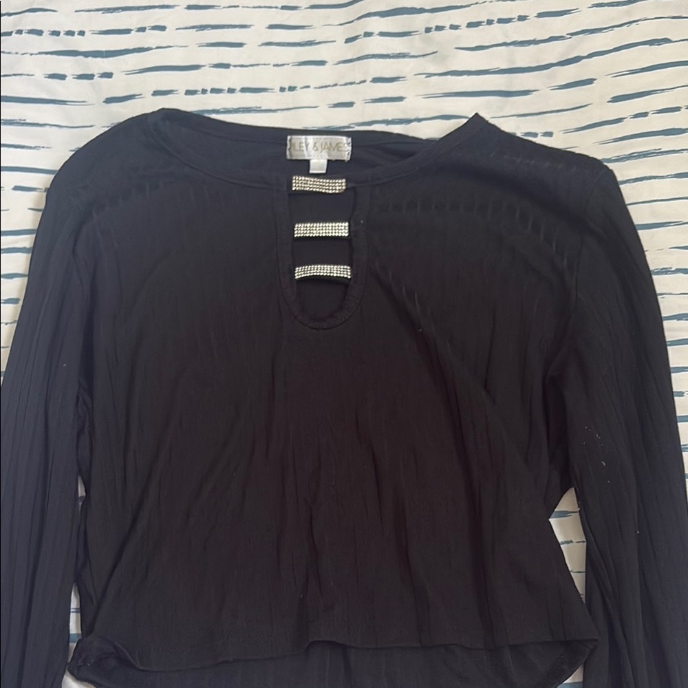 Elegant Black Long Sleeve Top